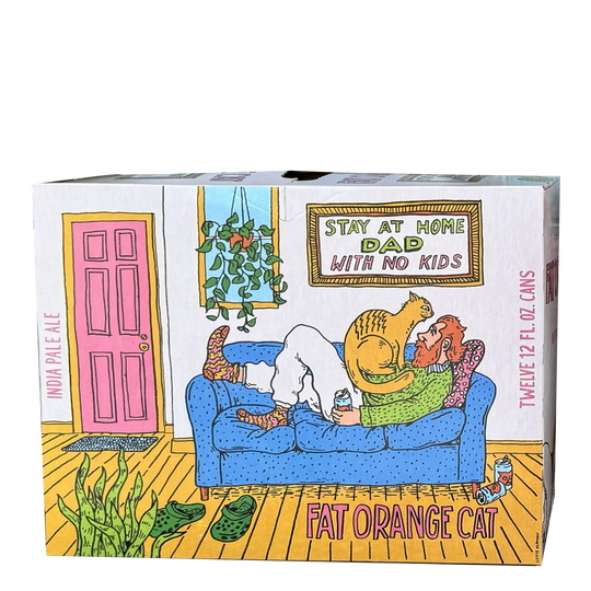 Fat Orange Cat Stay At Home Dad With No Kids 12pk Can