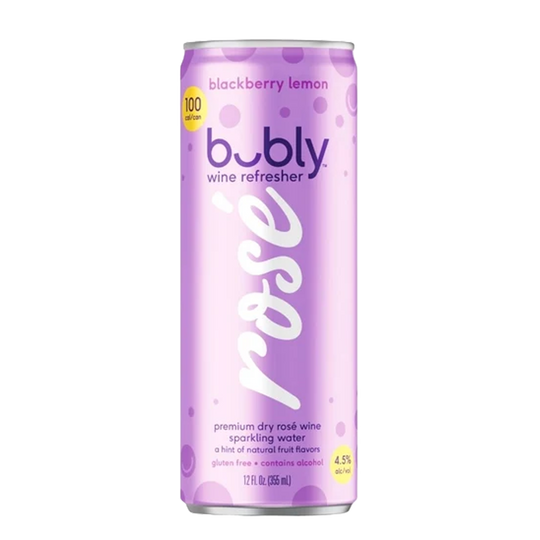 Bubly Rose Blackberry Lemon 4pk Can