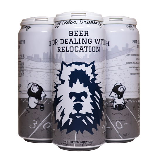 Off Color Beer for Dealing with Relocation 4pk Can