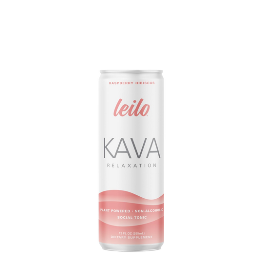 Leilo Kava Raspberry Hibiscus 12oz Can