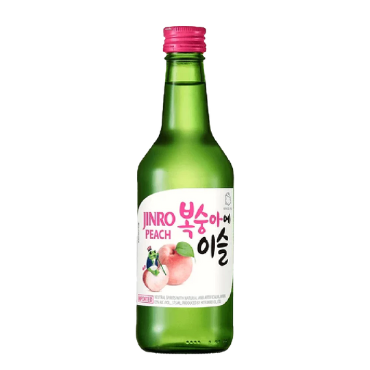 Jinro Peach Soju 375ml Bottle